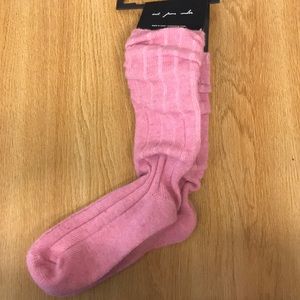 Pink Slouch Socks